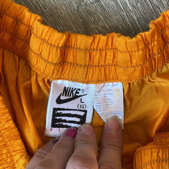 Vintage 90s Nike Orange and red Athletic Shorts with Red Trim - Picture 3 of 8